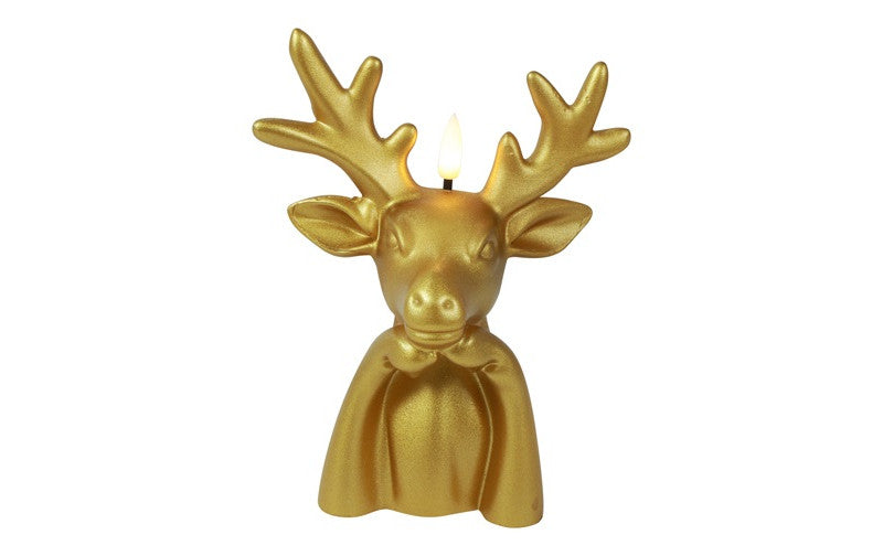 Countryfield LED Kaars Hert Goud – 17 cm