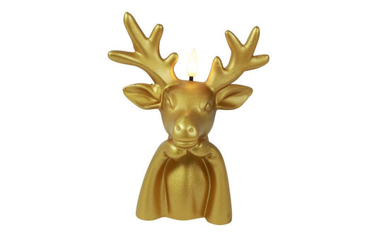 Countryfield LED Kaars Hert Goud – 17 cm