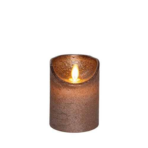 LED Stompkaars Brons – Real Flame Effect 7,5 x 10cm | Wax