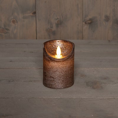 LED Stompkaars Brons – Real Flame Effect 7,5 x 10cm | Wax