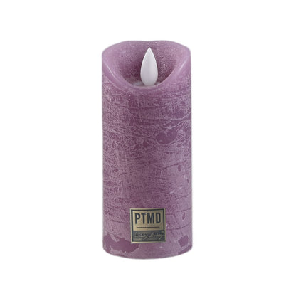 PTMD Paarse LED Stompkaars – Bewegende Vlam – Wax – Ø 5,5 x 12,5 cm