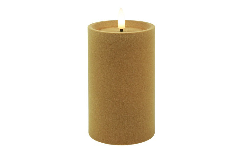 Countryfield LED stompkaars camelbeige met warm wit candle effect en timer
