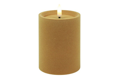 Countryfield velvet LED stompkaars camelbeige met timer – S, M of L