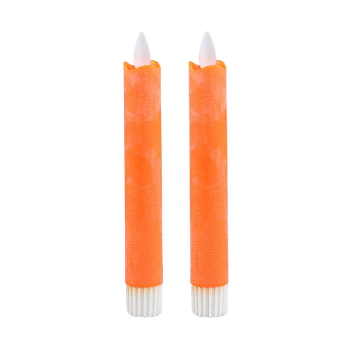 PTMD Oranje LED Dinerkaarsen – Set van 2 – Bewegende Vlam – 16 cm