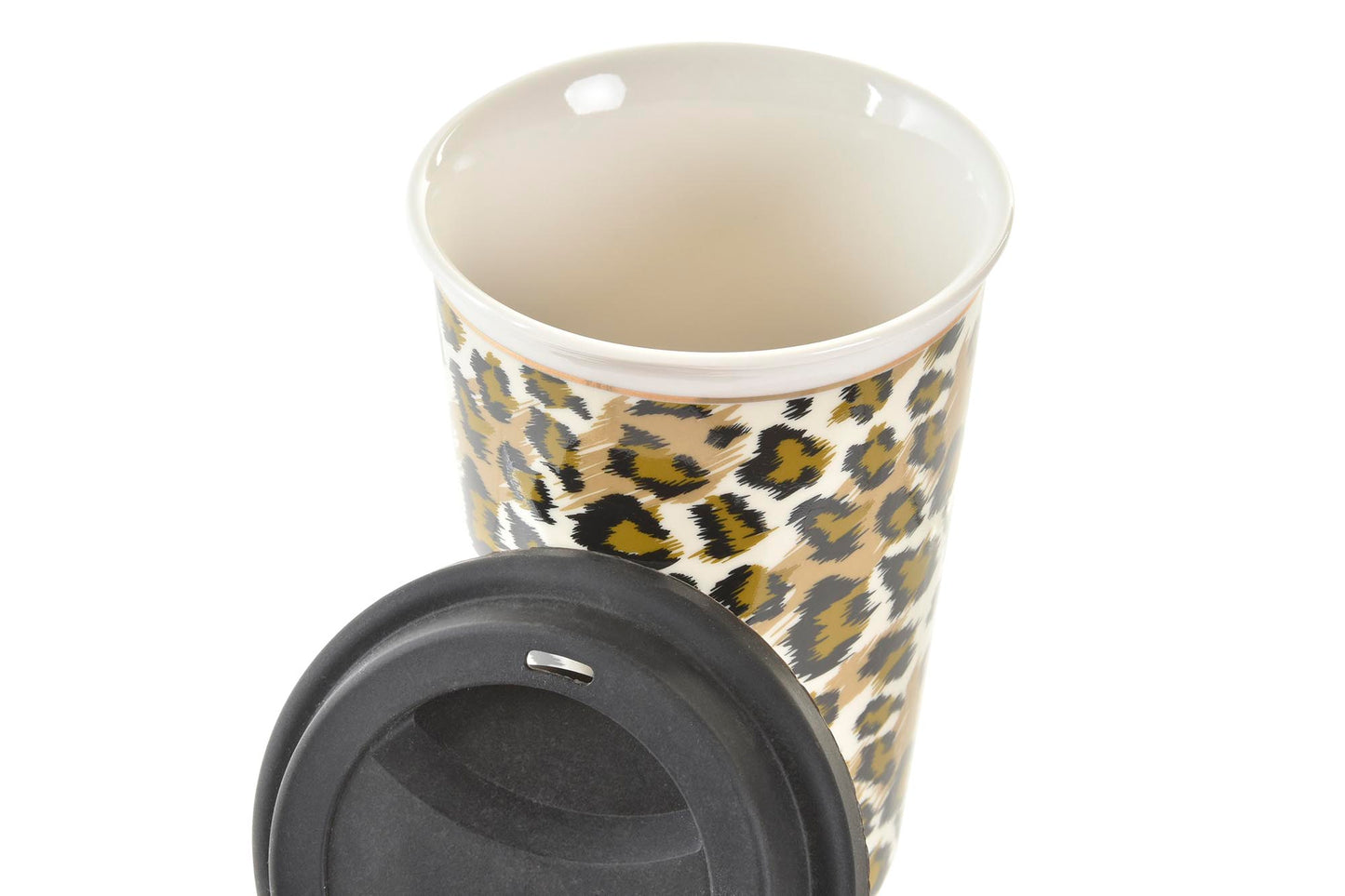 Porcelain Travel Mug Leopard Print – 400 ml – Choose from 2 Variants