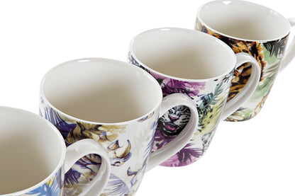 Porcelain Mug with Animal Print – Elephant, Rhinoceros, Leopard or Tiger