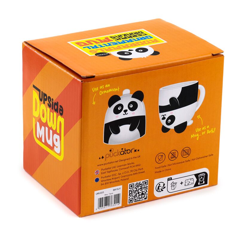 Panda Mug "Upside Down" – 2-in-1 Ornament (500 ml)