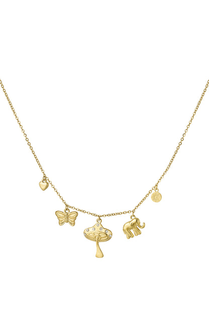 Mystic Charms Ketting – Goudkleurig – 38+5 cm