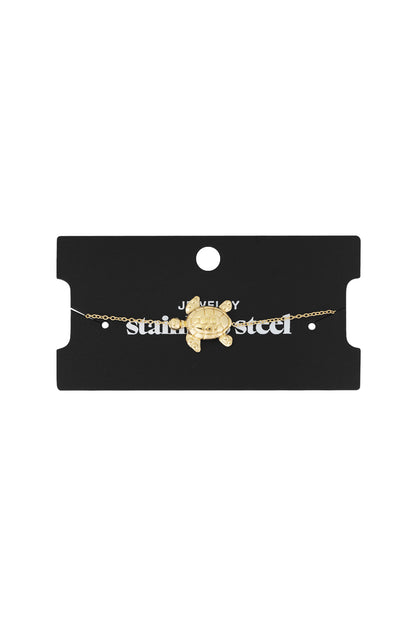 Ocean Guardian Armband – Goudkleurige Schildpad