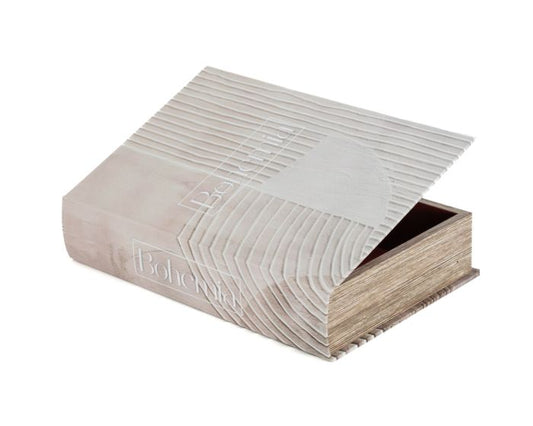Decoratieboek Bohemia off-white met verborgen opbergruimte 33 x 22 cm