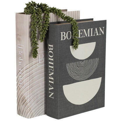 Decoratieboek Bohemian Antraciet – Opbergbox 30 x 21 cm