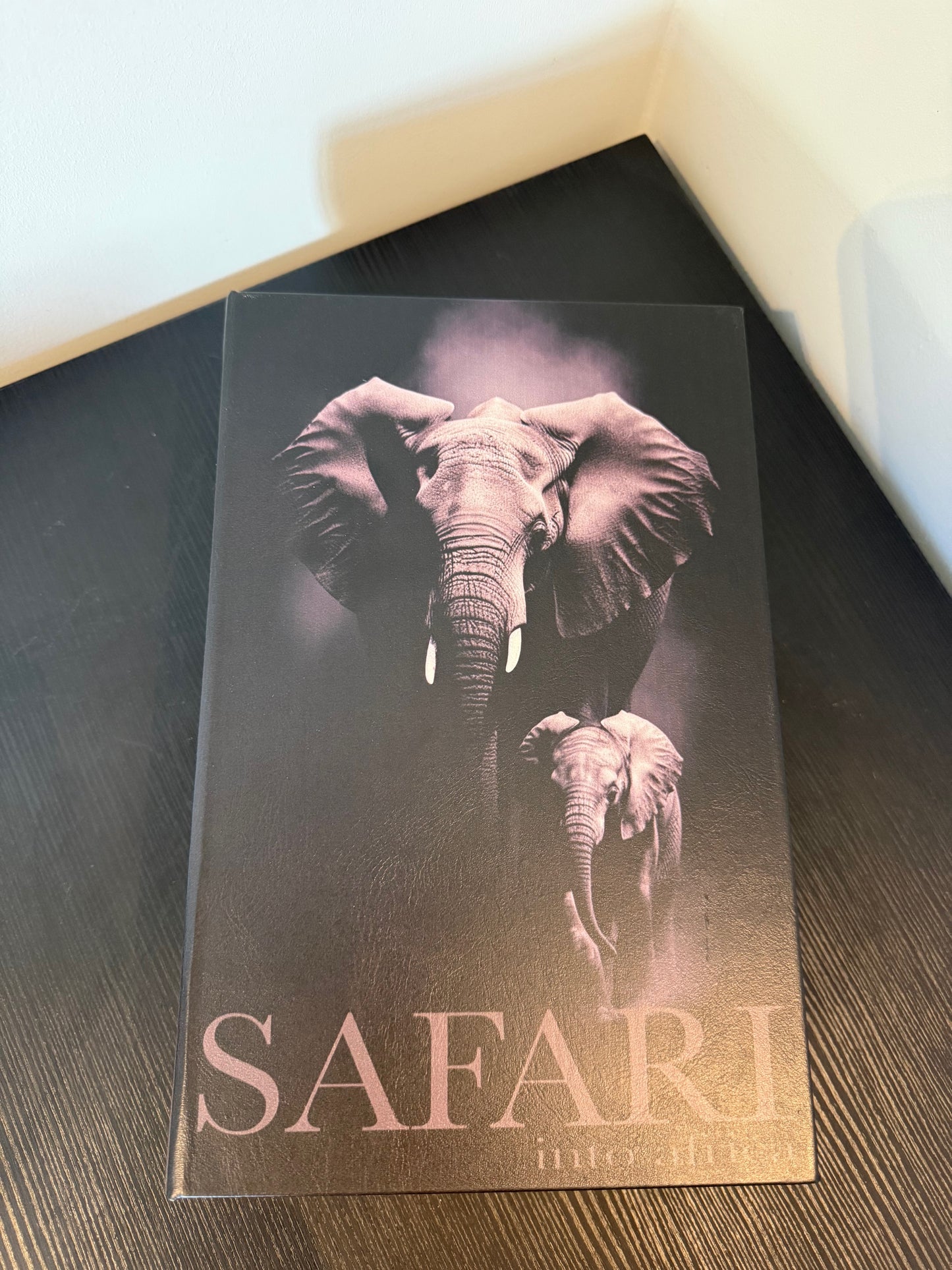 Decoratieboek Opbergdoos Olifant – Safari Set van 2 – Zwart