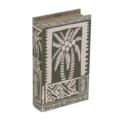 Decoratieboek Palmboom Groen met Opbergruimte – 21 cm