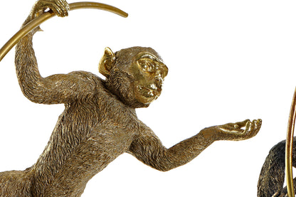 Aap in Ring Sculptuur 48 cm – Goud of Zwart-Goud