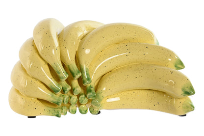 Banana figurine yellow ceramic – decorative fruit figurine