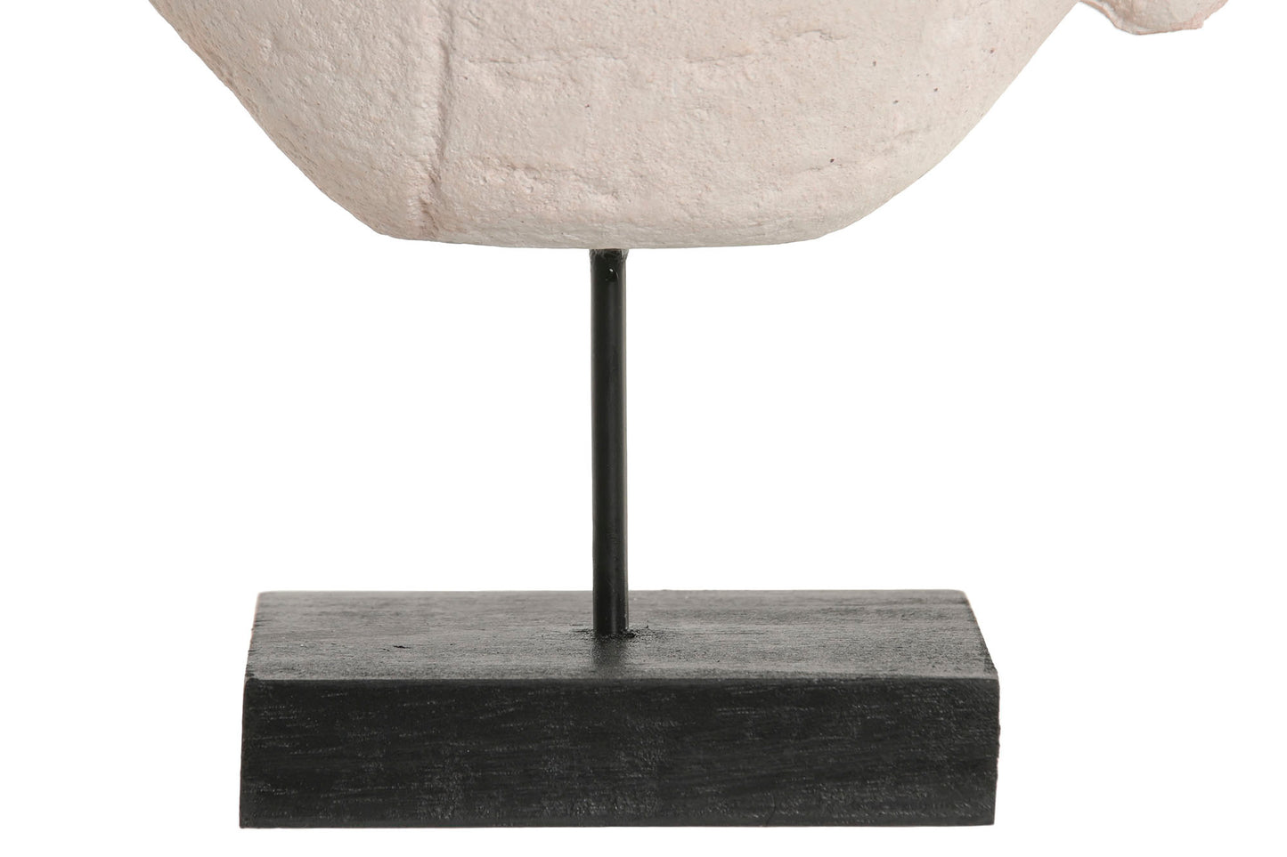 Fish Sculpture on Cement Base – Decorative Object with Metal Stand