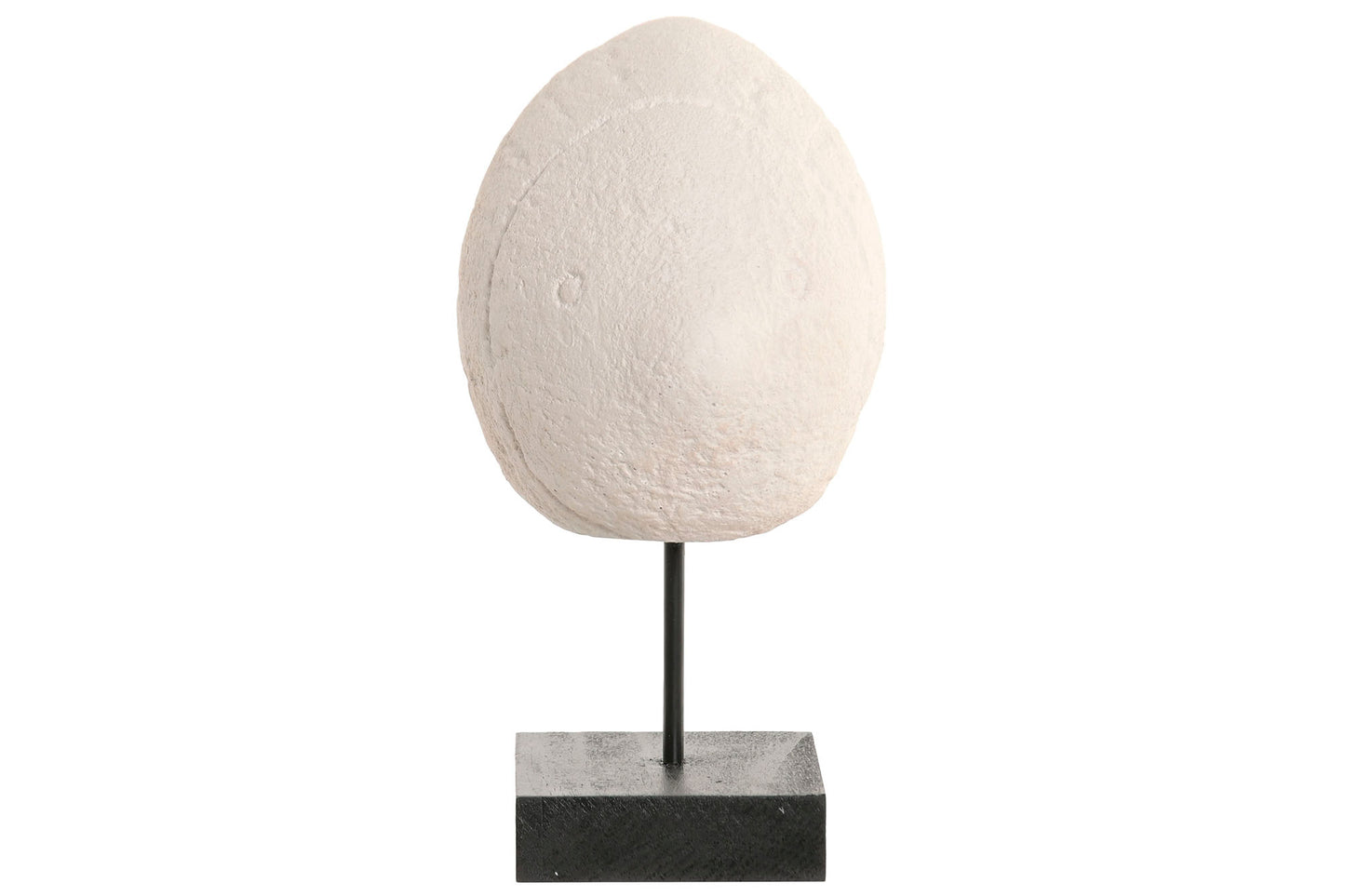 Fish Sculpture on Cement Base – Decorative Object with Metal Stand
