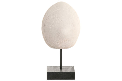Fish Sculpture on Cement Base – Decorative Object with Metal Stand