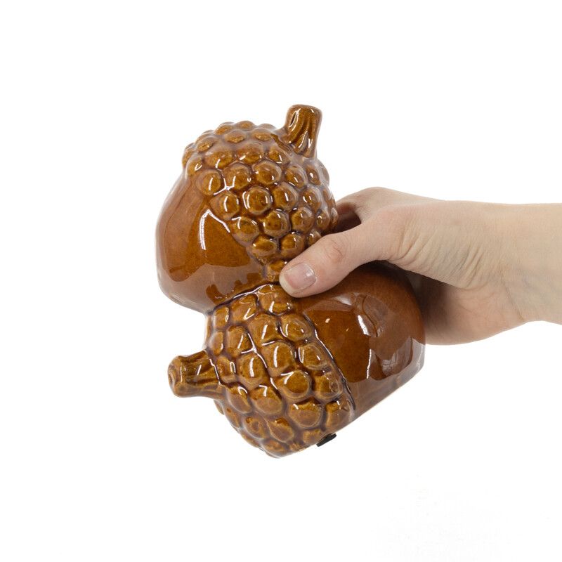 Keramieken Eikel Ornament Bruin – 14,5 cm