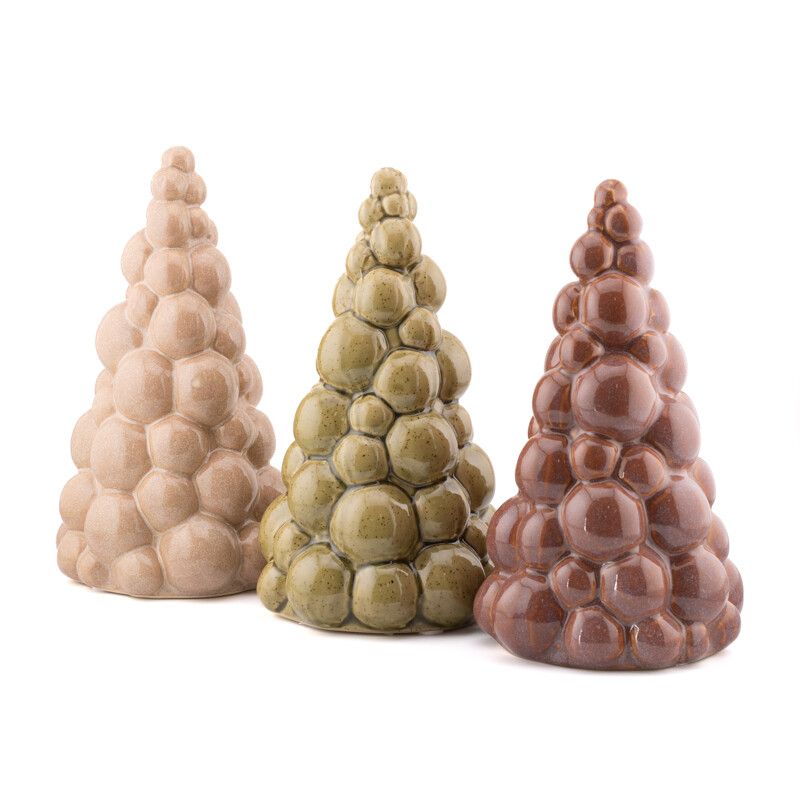 Kerstboom Ornament Fir Beige Keramiek – 18 & 24 cm