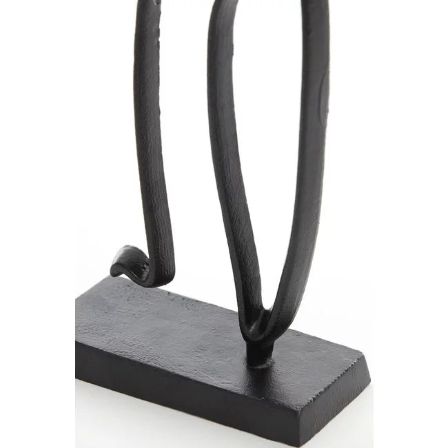 Light & Living Pinguïn Ornament op Voet – Mat Zwart 47 cm