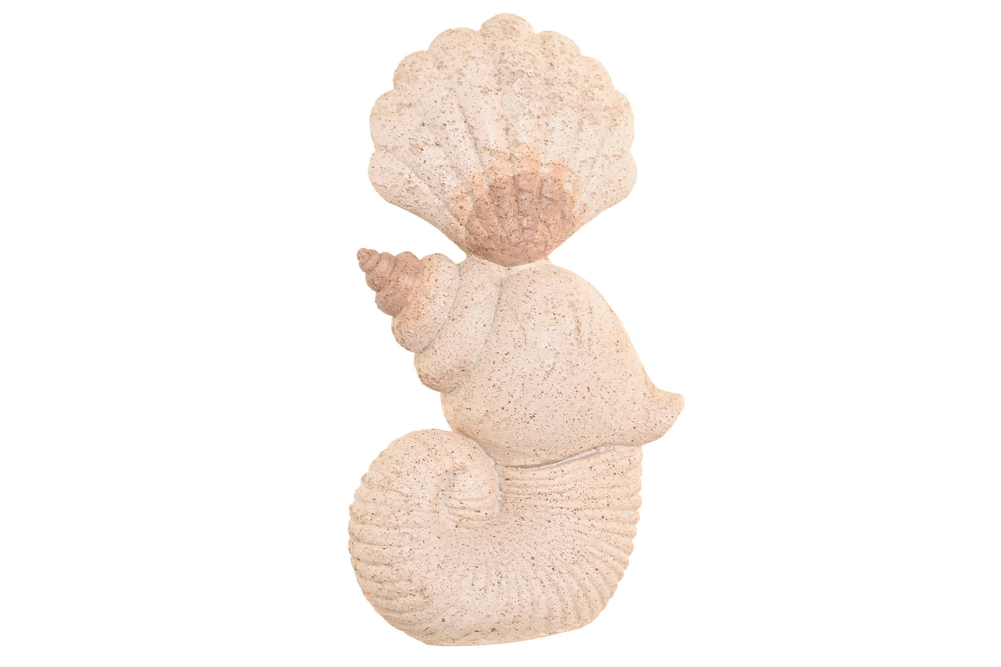 Shell sculpture beige – decorative sea theme object