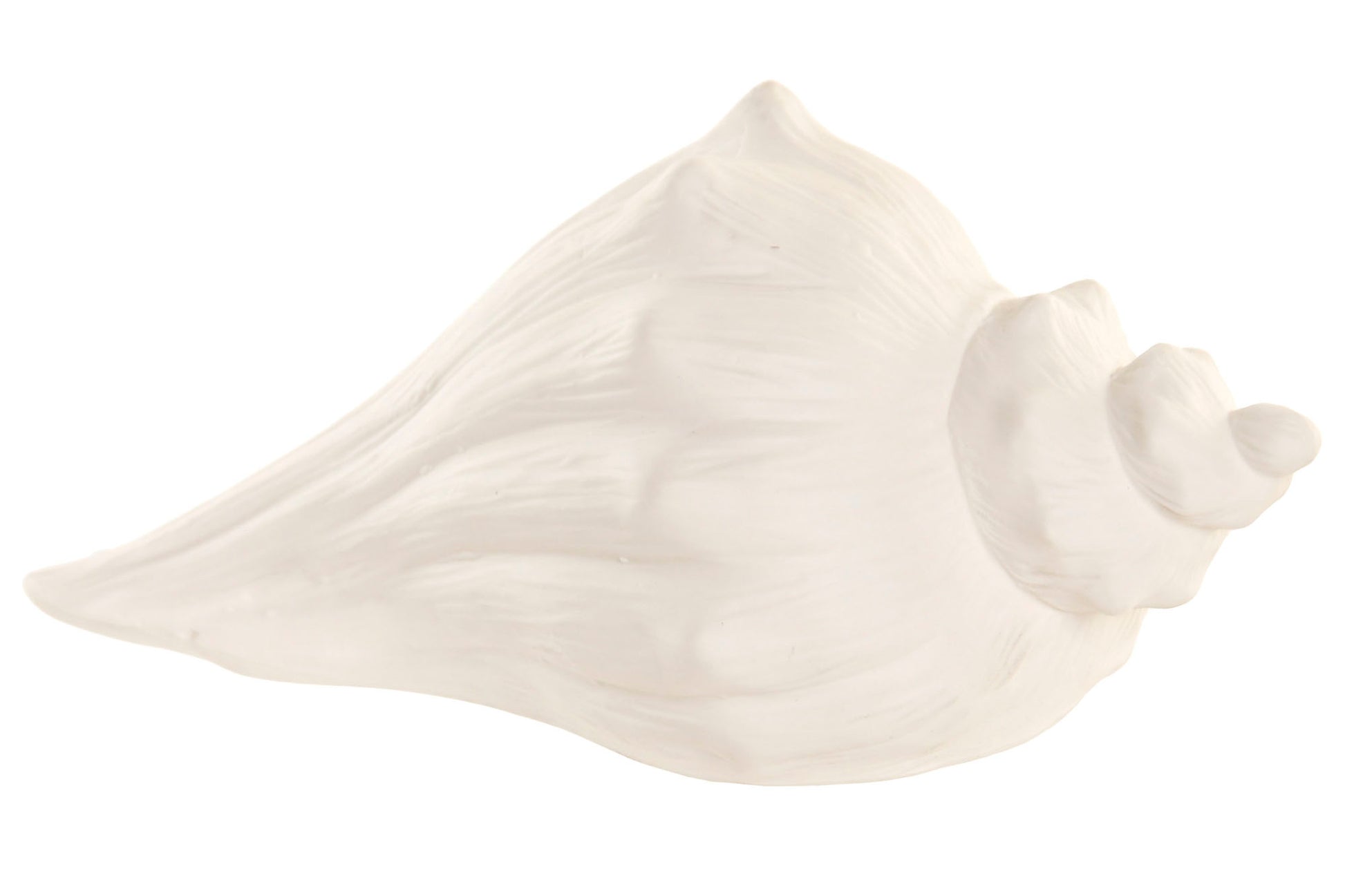 Porseleinen LED schelp lamp wit 20 cm met warm sfeervol licht voor moderne woondecoratie.