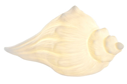 Porseleinen LED Schelp Lamp – Wit 20 cm