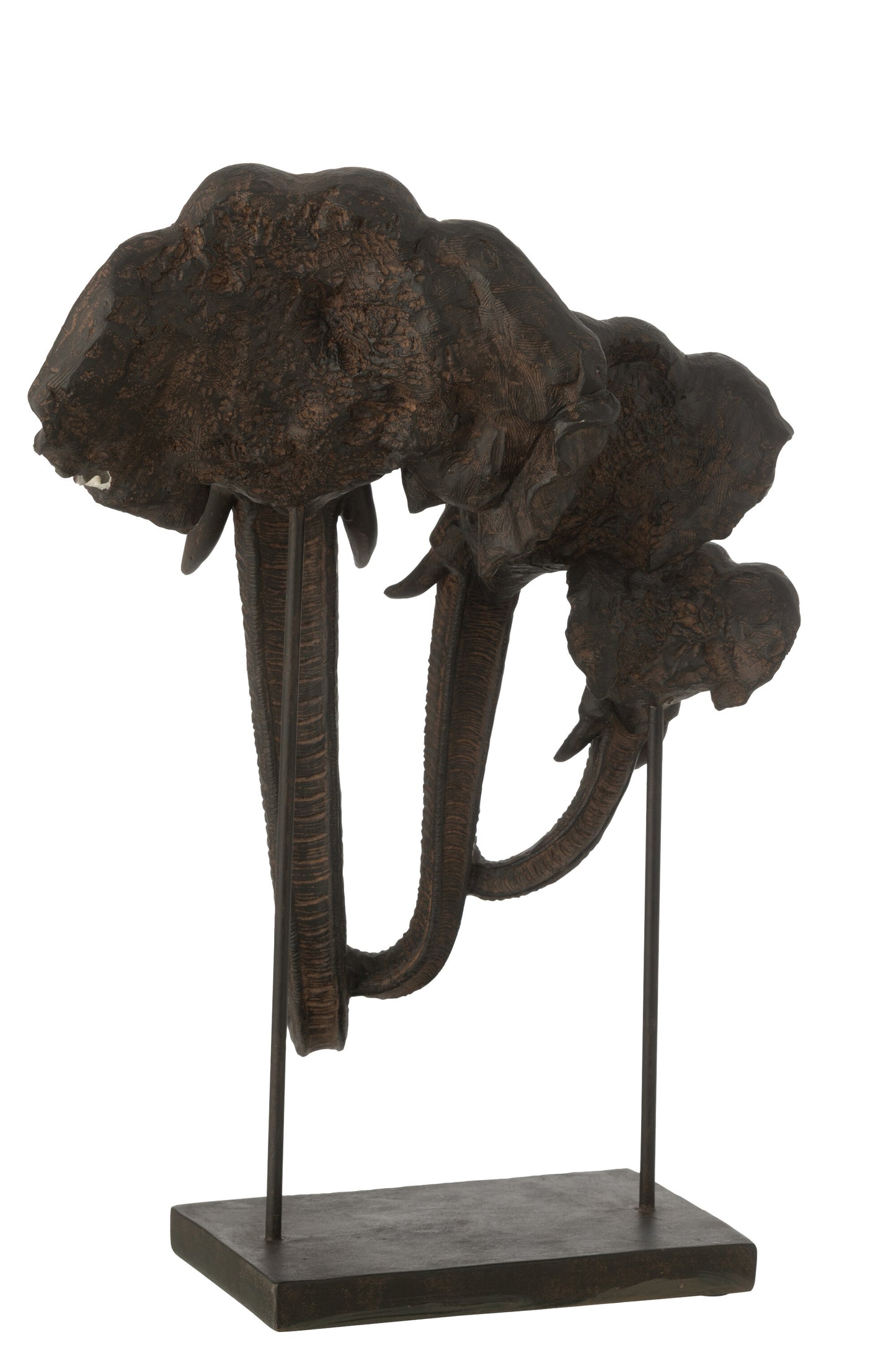 Olifant Familie Beeld – Statement Decoratie – Bruin – 43,5 cm