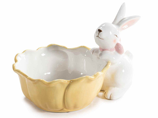 keramiek konijn schaal paas schaal met konijn paasdecoratie fruit schaal