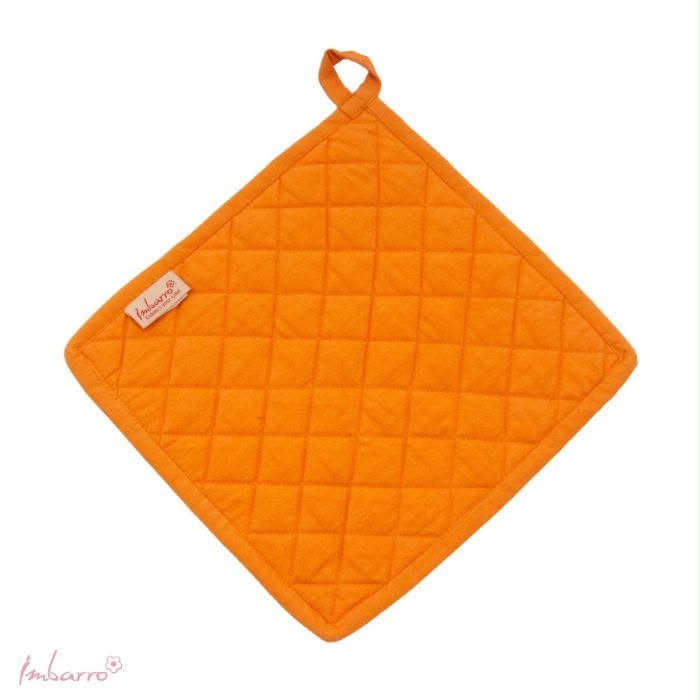 Achterzijde Imbarro Summer Breeze pannenlap oranje 25 x 25 cm