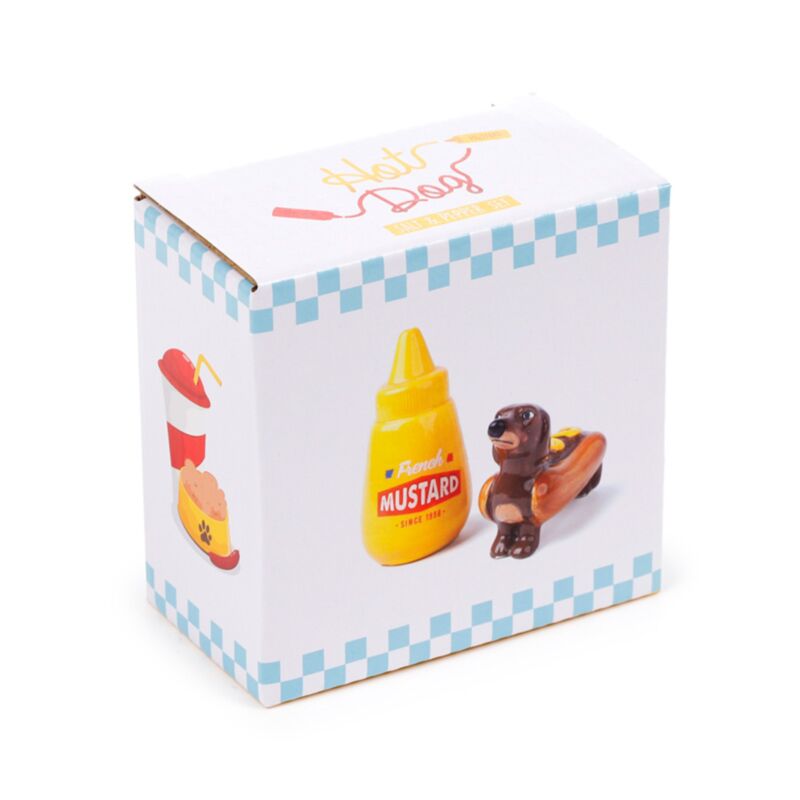 Worstenhond Broodje Hotdog Peper- en Zoutstel – Keramiek