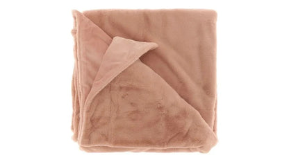 Zachte plaid Klaas van Unique Living in oud roze – 150 x 200 cm