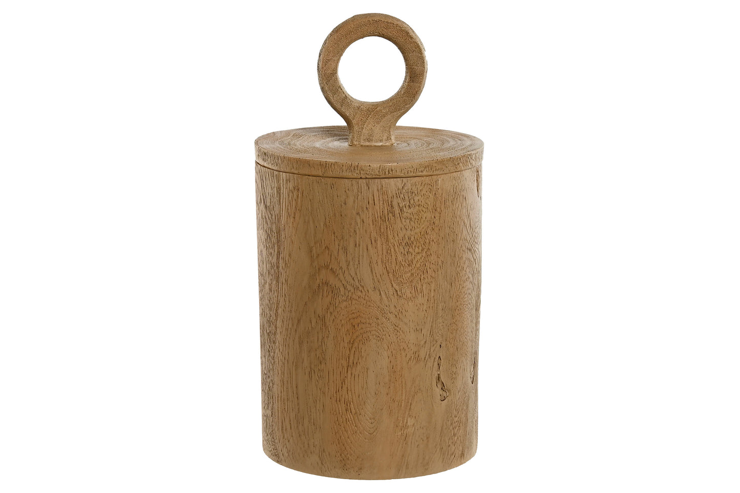 Decoratieve Houten Pot met Deksel Bruin – Keuze uit Groot of Klein