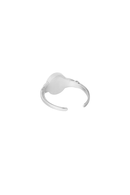 Zilveren Bloem Ring – Stainless Steel – Verstelbaar