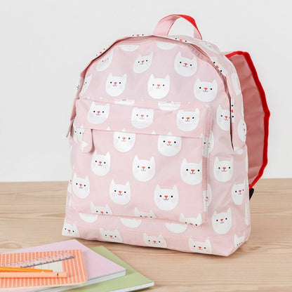 Cookie the Cat rugzak – roze kindertas met kattenprint van Rex London