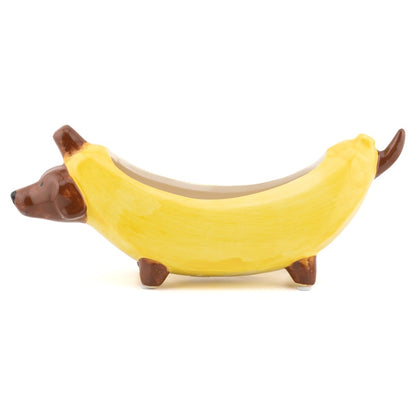 Banaan Hond Opbergbakje – Keramiek – Geel – 22,5 cm