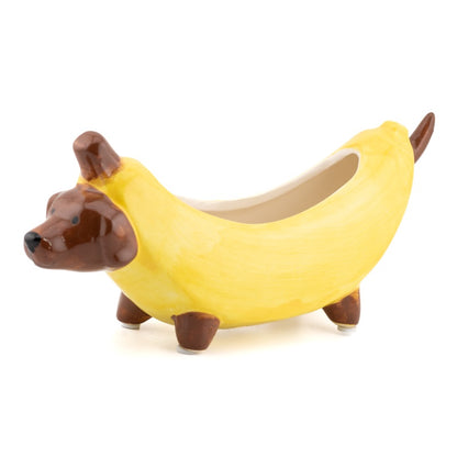 Banaan Hond Opbergbakje – Keramiek – Geel – 22,5 cm