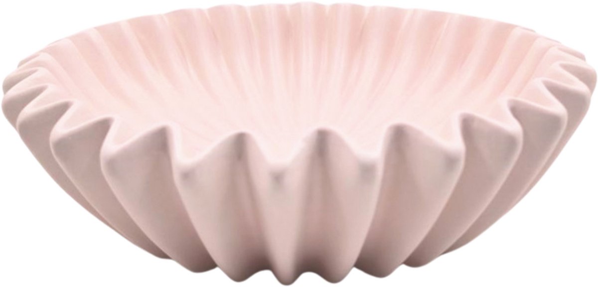 Ribbel Schaal Klein – Roze – Kaarsenzand & Keukenschaal – 15 cm