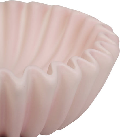 Ribbel Schaal Roze – Groot 20 cm – Kaarsenzand & Decoratie