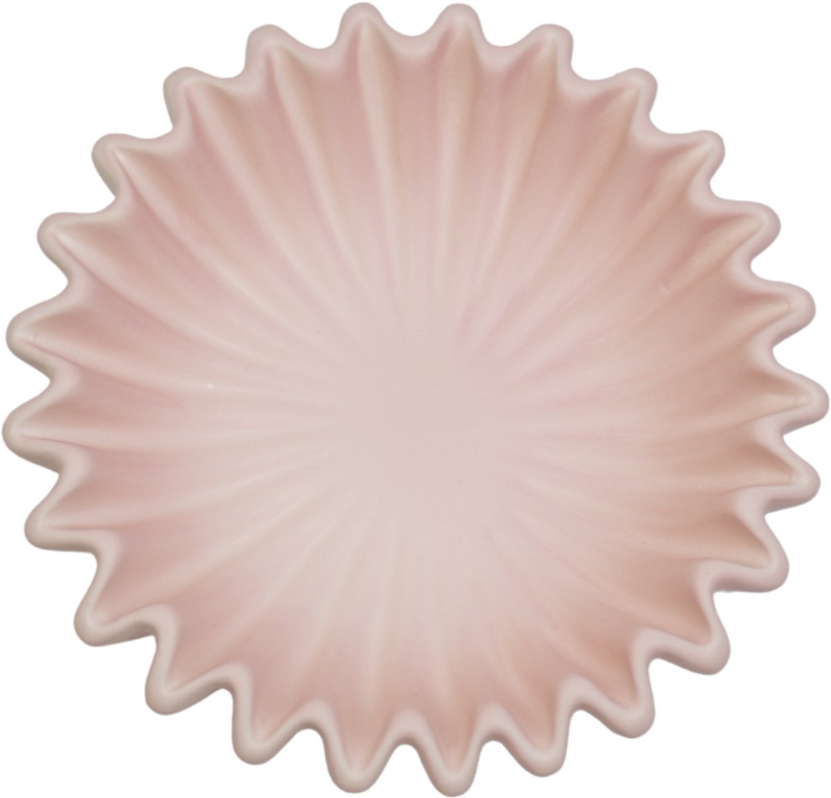 Ribbel Schaal Roze – Groot 20 cm – Kaarsenzand & Decoratie