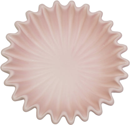 Ribbel Schaal Roze – Groot 20 cm – Kaarsenzand & Decoratie