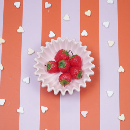 Ribbel Schaal Roze – Groot 20 cm – Kaarsenzand & Decoratie