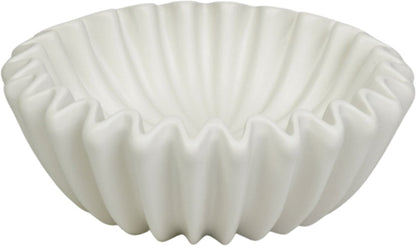 Ribbel Schaal Klein – Wit – Kaarsenzand & Keukenschaal – 15 cm