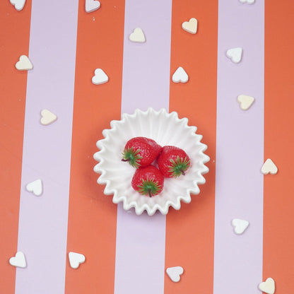 Ribbel Schaal Klein – Wit – Kaarsenzand & Keukenschaal – 15 cm