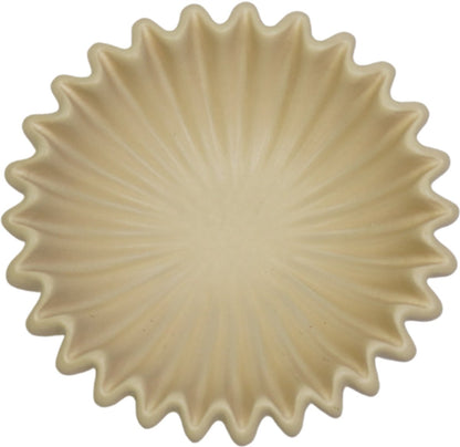 Ribbel Schaal Klein – Beige / Zand – Kaarsenzand & Keukenschaal – 15 cm
