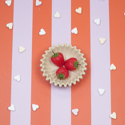 housevitamin ribbel schaal beige zand klein – keramiek – kaarsenzand en keukenschaal