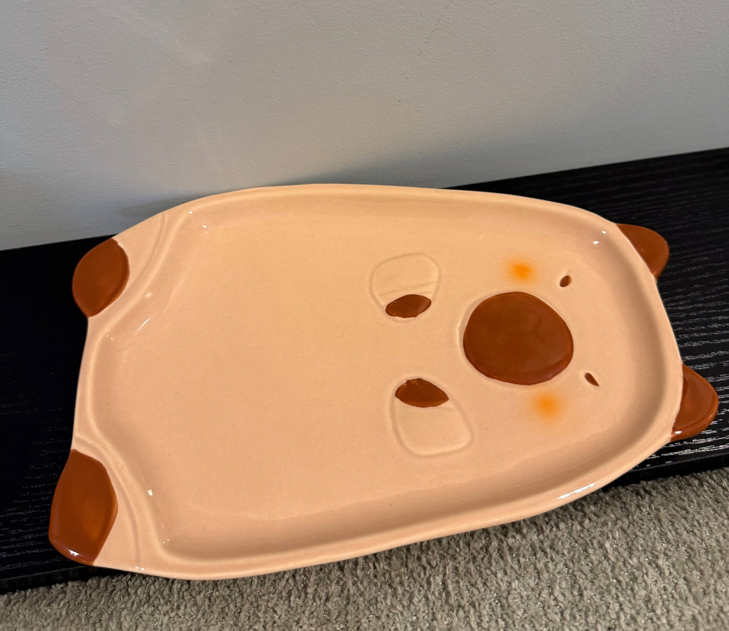 Capibara Serveerschaal – Keramiek – Lichtbruin – 25,5 cm