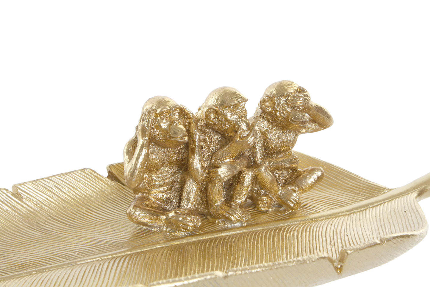 Goldene Blattschuppe mit Affen – Nichts Böses hören, sehen, sagen