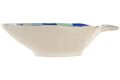 Fish dish blue ceramic – decorative fish-shaped serving dish